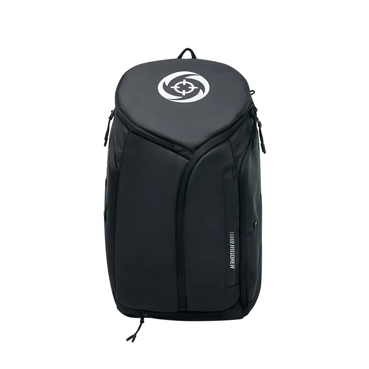 Rigorer Black Basketball Backpack – Durable Sports Gym Bag with Shoe Compartment